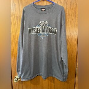 Harley Davidson T-shirt  2X Adamec Jacksonville Florida  Long Sleeve